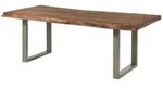 Massivmoebel24 Baumtisch, Grau, Holz, Echtholz,Sheesham, 10-Sitzer, 100x77x240...