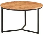 Kadima Design Couchtisch, Akazie, Metall, Echtholz,Akazie, Rund,Rund, Stativgestell,