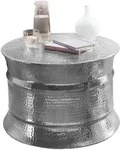 Kadima Design Couchtisch, Silber, Metall, Rund,Rund, 62x41x62 cm, Wohnzimmer,