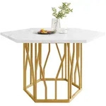 Okwish Esstisch, Wei&szlig;, Holzwerkstoff, 115.5x75x100 cm, Esszimmer, Tische,...