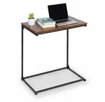 Relaxdays Beistelltisch, Mehrfarbig, Metall, Holzwerkstoff, 55x66x35 cm,