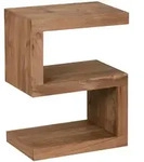 Kadima Design Beistelltisch, Akazie, Holz, Echtholz,Akazie, Dreieckig,Konisch,