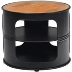 Costway Beistelltisch, Schwarz, Metall, 50x42x50 cm, Wohnzimmer,...