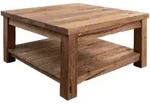 Massivmoebel24 Couchtisch, Natur, Holz, Echtholz,Teakholz, 1 F&auml;cher,...
