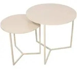 Loft42 Beistelltisch, Beige, Metall, 49x46x49 cm, Wohnzimmer, Wohnzimmertische,
