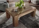 Massivmoebel24 Couchtisch, Natur, Holz, Echtholz,Teakholz, Rechteckig, 80x45x120 cm,