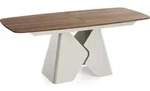 WFL Group Esstisch, Walnuss, Metall, Nachbildung, 12-Sitzer,...