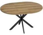 Homcom Ausziehbarer-Esstisch, Braun, Metall, Nachbildung, 6-Sitzer, Rund, X-Form,