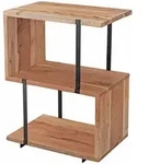 Kadima Design Beistelltisch, Akazie, Holz, Echtholz,Akazie, Dreieckig,Konisch,