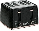 Homcom Toaster, Schwarz, Kunststoff, 27.6x18.9x29.3 cm, K&uuml;chenger&auml;te, Toaster