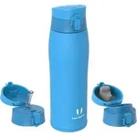 Trinkflasche, Hellblau, Metall, 8.1x8.1 cm, Kaffee & Tee, Kannen, Trinkflaschen