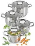 K&uuml;chenprofi Kochtopfset Pisa, Silber, Metall, 20 cm, 2.8 L,