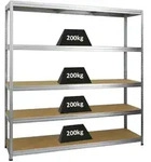 Proregal Schwerlastregal, Silber, Metall, Rechteckig, 180x180x45 cm, Freizeit,
