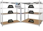 Proregal Schwerlastregal, Silber, Metall, Rechteckig, 480x180x60 cm, Freizeit,