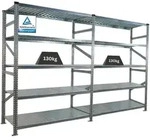 Proregal Fachbodenregal, Silber, Metall, 300x200x60 cm, Freizeit, Heimwerken,
