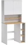 Vicco Waschmaschinenschrank, Wei&szlig;, Eiche Artisan, Holzwerkstoff, 3 F&auml;cher,