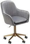 Kadima Design Schreibtischstuhl, Grau, Metall, Sternfu&szlig;, 54x105x52 cm,
