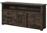 Massivmoebel24 Sideboard, Grau, Holz, Echtholz,Mangoholz, 1 F&auml;cher, 6...