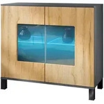 Vladon Kommode, Eiche, Holzwerkstoff, 92.5x84.5x35 cm, Wohnzimmer, Kommoden &
