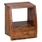 Kadima Design Nachttisch, Braun, Holz, Echtholz, 1 Schubladen, Rechteckig,Rechteckig,