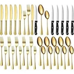Besteckset, Gold, Metall, Essen & Trinken, Besteck, Besteck-Sets