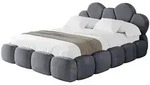 Altdecor Polsterbett, Dunkelgrau, Textil, H3 + H4, 160x200 cm, Schlafzimmer,...