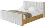 Altdecor Polsterbett, Wei&szlig;, Textil, H3 + H4, 140x200 cm, Schlafzimmer, Betten,