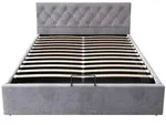Stilvora Polsterbett, Grau, Textil, 1-Zonen, 140x200 cm, Schlafzimmer, Betten,