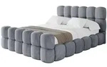Altdecor Polsterbett, Grau, Textil, H3 + H4, 160x200 cm, Schlafzimmer, Betten,