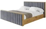 Altdecor Polsterbett, Dunkelgrau, Textil, 120x200 cm, Schlafzimmer, Betten,