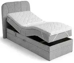 Beautysofa Boxspringbett, Grau, Textil, H3, H&ouml;he ca. 18 cm, 90x200 cm,...
