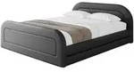 Altdecor Polsterbett, Schwarz Hochglanz, Textil, 160x200 cm, Schlafzimmer,...
