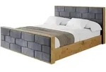 Altdecor Polsterbett, Dunkelgrau, Textil, 180x200 cm, Schlafzimmer, Betten,