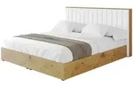 Altdecor Polsterbett, Wei&szlig; Hochglanz, Textil, 120x200 cm, Schlafzimmer, Betten,