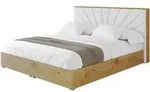 Altdecor Polsterbett, Wei&szlig;, Textil, H3 + H4, 160x200 cm, Schlafzimmer, Betten,