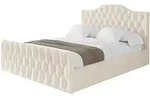 Altdecor Polsterbett, Creme, Textil, H3 + H4, 140x200 cm, Schlafzimmer, Betten,