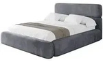Altdecor Polsterbett, Dunkelgrau, Textil, 200x200 cm, Schlafzimmer, Betten,