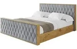 Altdecor Polsterbett, Grau, Textil, H3 + H4, 120x200 cm, Schlafzimmer, Betten,