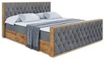 Altdecor Boxbett, Dunkelgrau, Holzwerkstoff, H3, H&ouml;he ca. 20 cm, 160x200 cm,