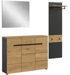 Livetastic Garderobe, Eiche Artisan, Holzwerkstoff, 3-teilig, Holzoptik, 180x190x37