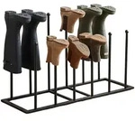 Relaxdays Stiefelhalter, Schwarz, Metall, 73x45x25 cm, Garderobe, Schuhaufbewahrung,