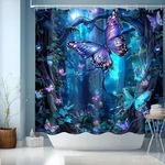 Duschvorhang, Mehrfarbig, Textil, 180x180 cm, Badtextilien, Duschvorh&auml;nge