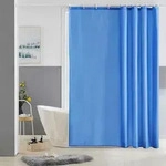 Duschvorhang, Blau, Textil, 180x180 cm, Badtextilien, Duschvorh&auml;nge