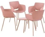 CLP Gartensitzgruppe, Pink, Kunststoff, 5-teilig, Gartenm&ouml;bel,...