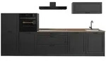 Vicco K&uuml;chenzeile, Anthrazit, Anthrazit, Holzwerkstoff, Rechteckig, 340x143x60...