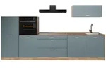 Vicco K&uuml;chenzeile, Blaugrau, Honigeiche, Holzwerkstoff, Rechteckig, 340x143x60...
