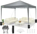 Faltpavillon, Grau, Textil, 300x260x300 cm, Sonnenschutz & Sichtschutz,...
