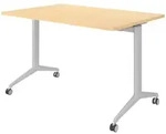 b&uuml;m&ouml; Seminartisch, Ahorn, Silber, Holzwerkstoff, Nachbildung,Ahorn, Rechteckig,