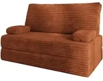 Masseno Bettsofa, Braun, Textil, 2-Sitzer, 140x86x60 cm, Wohnzimmer, Sofas & Couches,