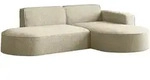 WFL Group Ecksofa, Beige, Textil, 3-Sitzer, rechts montierbar,L-Form, 241x168...